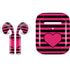Polka Dots and Stripes Heart in Pink Apple AirPods 2 Skin