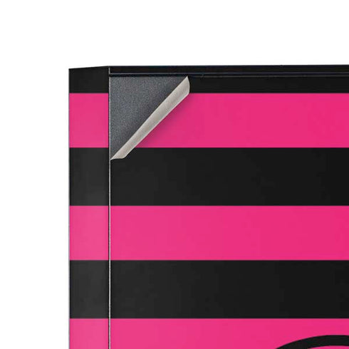 Polka Dots and Stripes Heart in Pink Corsair 4000D Tempered Glass Mid-Tower ATX Case Skin