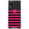 Polka Dots and Stripes Heart in Pink Galaxy A12 Clear Case