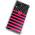 Polka Dots and Stripes Heart in Pink Galaxy A12 Clear Case