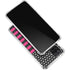 Polka Dots and Stripes Heart in Pink Galaxy A12 Clear Case