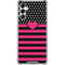 Polka Dots and Stripes Heart in Pink Galaxy A14 5G Clear Case