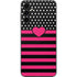 Polka Dots and Stripes Heart in Pink Galaxy A14 5G Skin