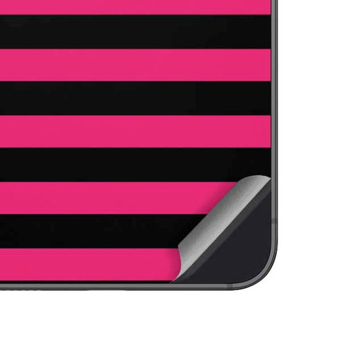 Polka Dots and Stripes Heart in Pink Galaxy A14 5G Skin