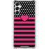Polka Dots and Stripes Heart in Pink Galaxy A15 5G Clear Case