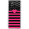 Polka Dots and Stripes Heart in Pink Galaxy A21 Clear Case