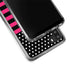 Polka Dots and Stripes Heart in Pink Galaxy A21 Clear Case