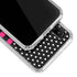Polka Dots and Stripes Heart in Pink Galaxy A30 Clear Case