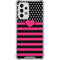 Polka Dots and Stripes Heart in Pink Galaxy A33 5G Clear Case