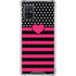 Polka Dots and Stripes Heart in Pink Galaxy A51 5G Clear Case