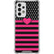 Polka Dots and Stripes Heart in Pink Galaxy A53 5G Clear Case