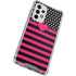 Polka Dots and Stripes Heart in Pink Galaxy A53 5G Clear Case
