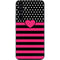 Polka Dots and Stripes Heart in Pink Galaxy A54 5G Skin