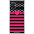 Polka Dots and Stripes Heart in Pink Galaxy A71 5G Clear Case