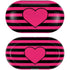 Polka Dots and Stripes Heart in Pink Galaxy Buds Plus Skin