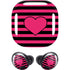 Polka Dots and Stripes Heart in Pink Galaxy Buds Pro Skin