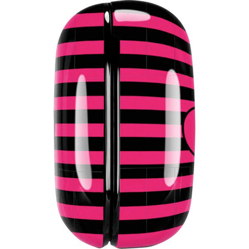 Polka Dots and Stripes Heart in Pink Galaxy Buds Pro Skin