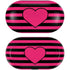Polka Dots and Stripes Heart in Pink Galaxy Buds Skin