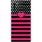 Polka Dots and Stripes Heart in Pink Galaxy Note 10 Skin