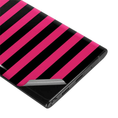 Polka Dots and Stripes Heart in Pink Galaxy Note 10 Skin