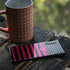 Polka Dots and Stripes Heart in Pink Galaxy Note 10 Skin