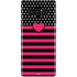 Polka Dots and Stripes Heart in Pink Galaxy Note 8 Skin