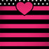 Polka Dots and Stripes Heart in Pink Galaxy Note 8 Skin