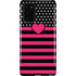 Polka Dots and Stripes Heart in Pink Galaxy Note20 5G Pro Case