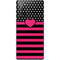 Polka Dots and Stripes Heart in Pink Galaxy Note20 5G Skin