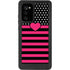 Polka Dots and Stripes Heart in Pink Galaxy Note20 5G Waterproof Case