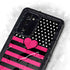 Polka Dots and Stripes Heart in Pink Galaxy Note20 5G Waterproof Case