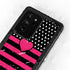 Polka Dots and Stripes Heart in Pink Galaxy Note20 Ultra 5G Waterproof Case