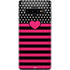 Polka Dots and Stripes Heart in Pink Galaxy S10 Plus Skin