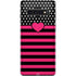 Polka Dots and Stripes Heart in Pink Galaxy S10 Skin