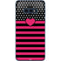Polka Dots and Stripes Heart in Pink Galaxy S10e Skin