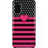 Polka Dots and Stripes Heart in Pink Galaxy S20 Lite Case