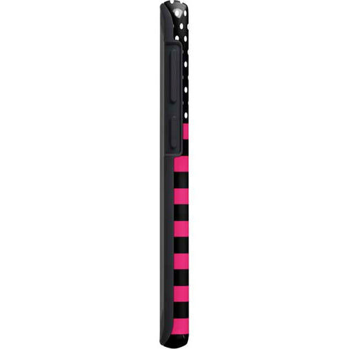 Polka Dots and Stripes Heart in Pink Galaxy S20 Plus Pro Case