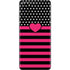 Polka Dots and Stripes Heart in Pink Galaxy S20 Plus Skin