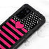 Polka Dots and Stripes Heart in Pink Galaxy S20 Plus Waterproof Case