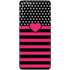 Polka Dots and Stripes Heart in Pink Galaxy S20 Skin