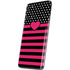 Polka Dots and Stripes Heart in Pink Galaxy S20 Skin