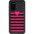 Polka Dots and Stripes Heart in Pink Galaxy S20 Waterproof Case