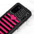 Polka Dots and Stripes Heart in Pink Galaxy S20 Waterproof Case