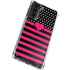 Polka Dots and Stripes Heart in Pink Galaxy S21 5G Clear Case