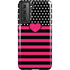 Polka Dots and Stripes Heart in Pink Galaxy S21 5G Pro Case