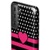 Polka Dots and Stripes Heart in Pink Galaxy S21 FE Pro Case