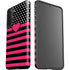 Polka Dots and Stripes Heart in Pink Galaxy S21 FE Pro Case