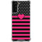 Polka Dots and Stripes Heart in Pink Galaxy S21 Plus 5G Clear Case