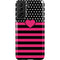 Polka Dots and Stripes Heart in Pink Galaxy S21 Plus 5G Pro Case