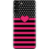 Polka Dots and Stripes Heart in Pink Galaxy S21 Plus 5G Skin